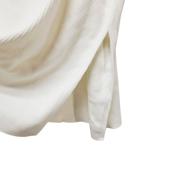 Ava & Viv Womens Ribbed Knit Midi Skirt plus Size 3X White Stretch Elastic Waist - Picture 4 of 8